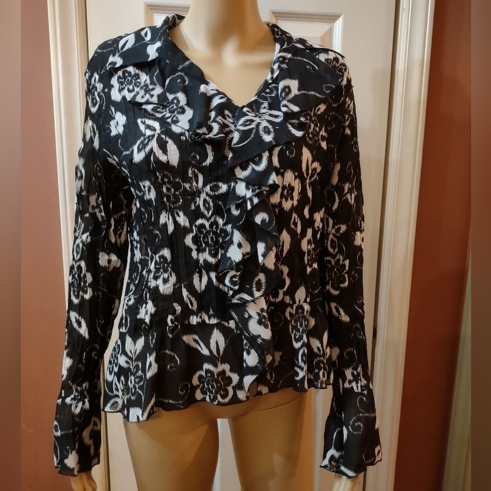Clothing co by notation women's size small long sleeve blouse shirt top